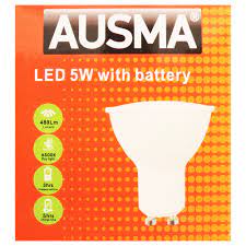 AUSMA GU10 LED BULB 5W WITH BATTERY