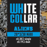 White Collar Coils Alien | Tri-Core 28-38 6 wraps