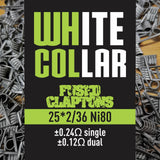 White Collar Coils Fused Claptons | Dual-Core 25-36 6 wraps