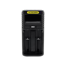 Nitecore UMS2 intelligent dual-bay battery charger with LCD display
