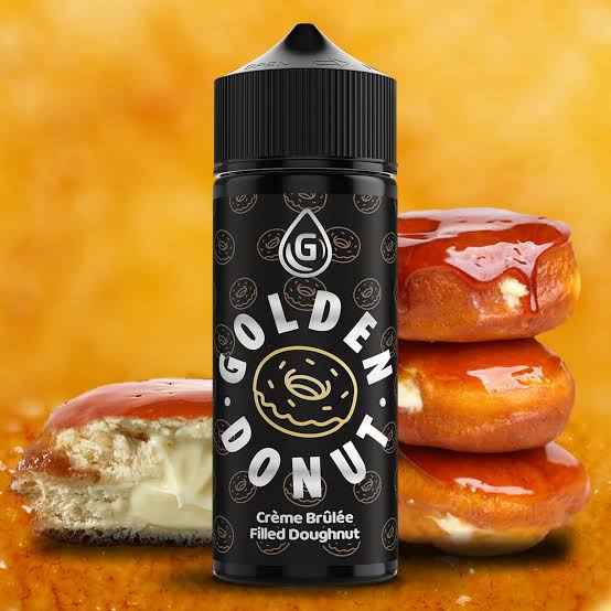 G Drops Golden Donut Creme Brulee Filled Doughnut
